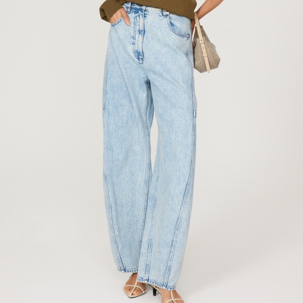 Tibi Light Blue Flare & Wide Leg Jeans